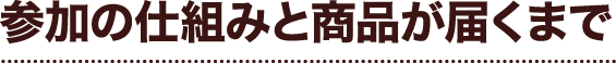 参加の仕組みと商品が届くまで